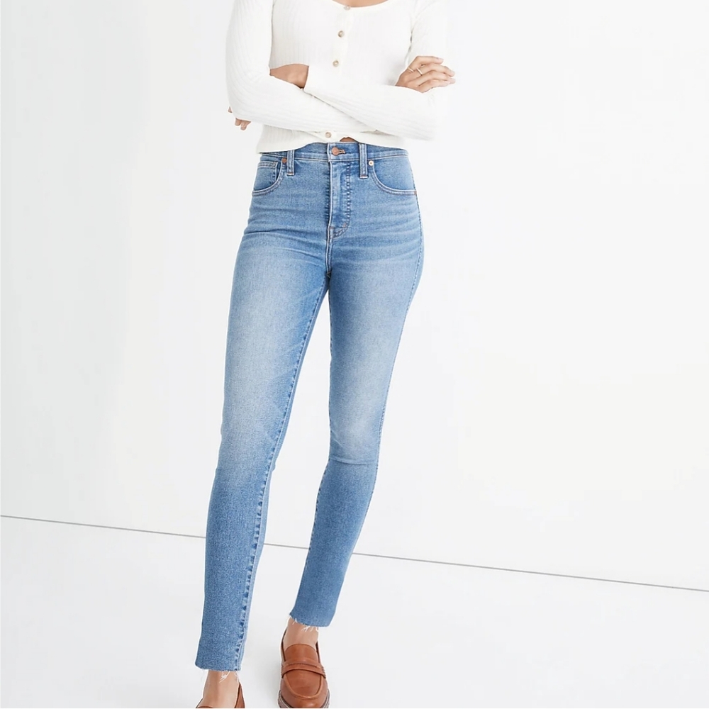 Madewell 10" High Riser Skinny Skinny - Raw Hem Edition - Size 28 - Picture 5 of 5